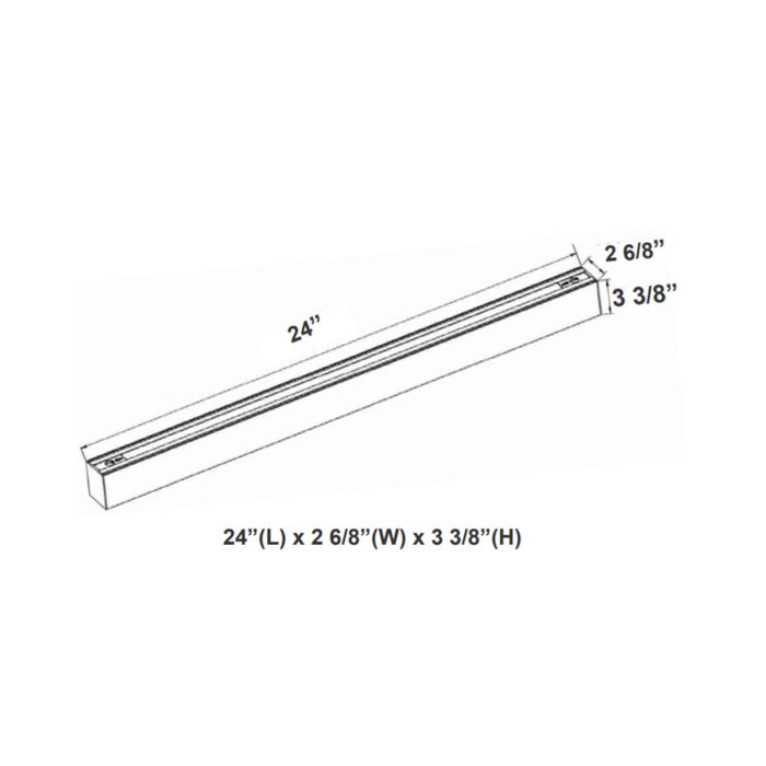 Westgate SCX 2FT 2-3/4"20W LED Linkable Linear Light, CCT Selectable, Up to 2390 Lm, Louver Lens, 120-277V