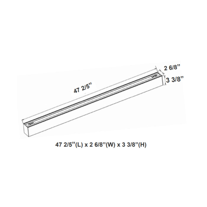 Westgate SCX 4FT, 2-3/4" 40W LED Direct Seamless Linkable Linear Lights, CCT Selectable, 120-277V