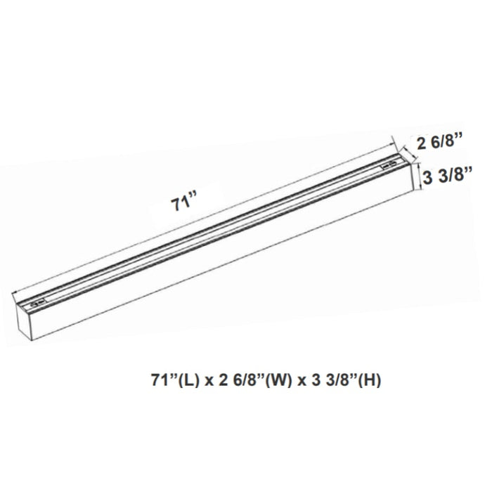 Westgate SCX 6FT , 2-3/4" 60W, LED Linear Lights, CCT Selectable, Up to 7102 Lm, Regressed Lens, 120-277V