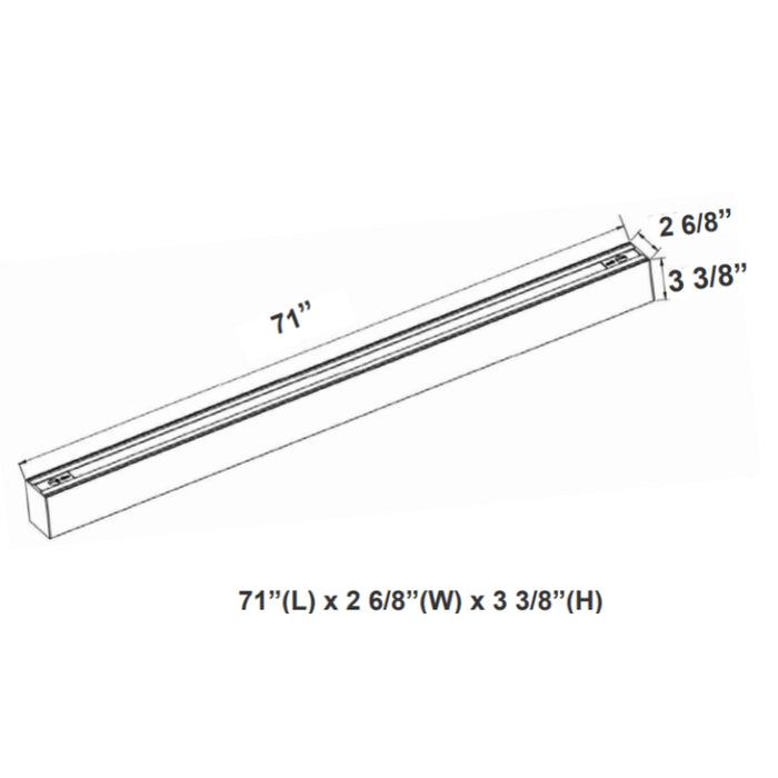 Westgate SCX 6FT, 2-3/4" 60W LED Direct Seamless Linkable Linear Lights , CCT Selectable, 120-277V