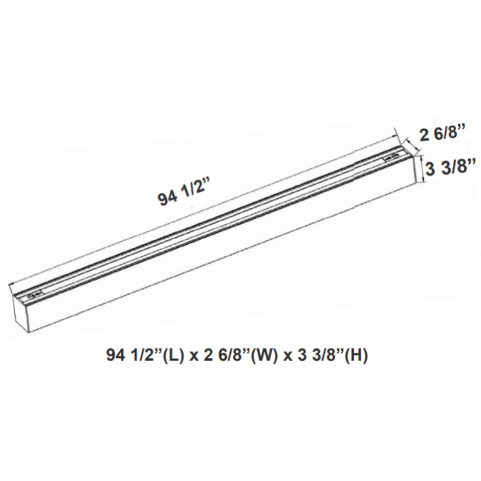 Westgate SCX 8FT 2-3/4" 80W LED Direct Seamless Linkable Linear Lights, CCT Selectable, 120-277V
