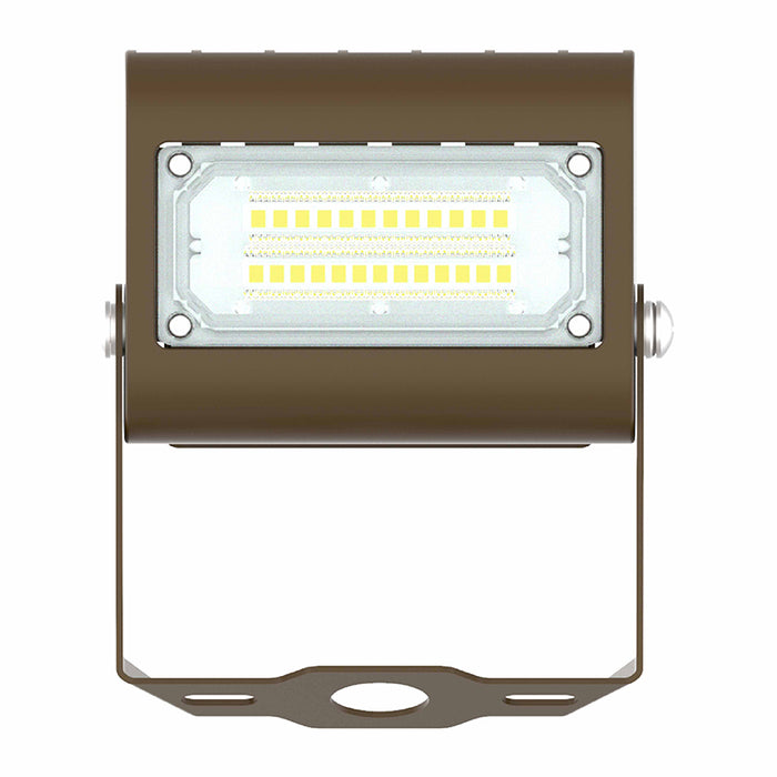 Westgate LFX 15W LED Extra Small Flood Light with U Bracket, 1950 Lumens, 0-10V Dimming, 120-277V, Dark Bronze
