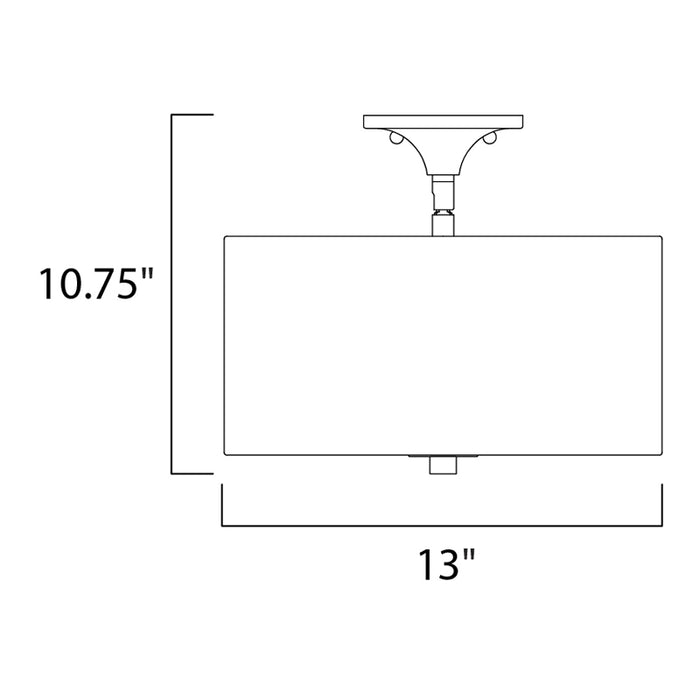 Maxim 10011 Bongo 2-lt 13" Pendant / Semi Flush Mount