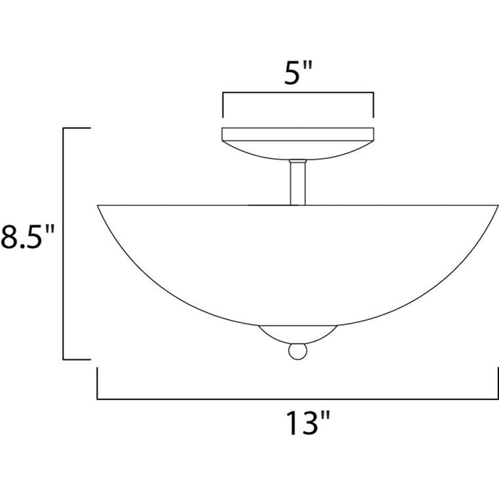 Maxim 10042 Logan 2-lt 13" Semi Flush