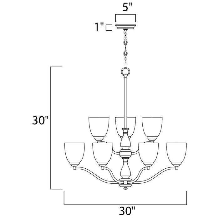 Maxim 10066FT Stefan 9-lt 30" Chandelier