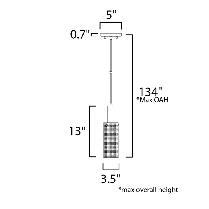 Maxim 10081 Perf 1-lt 4" Mini Pendant