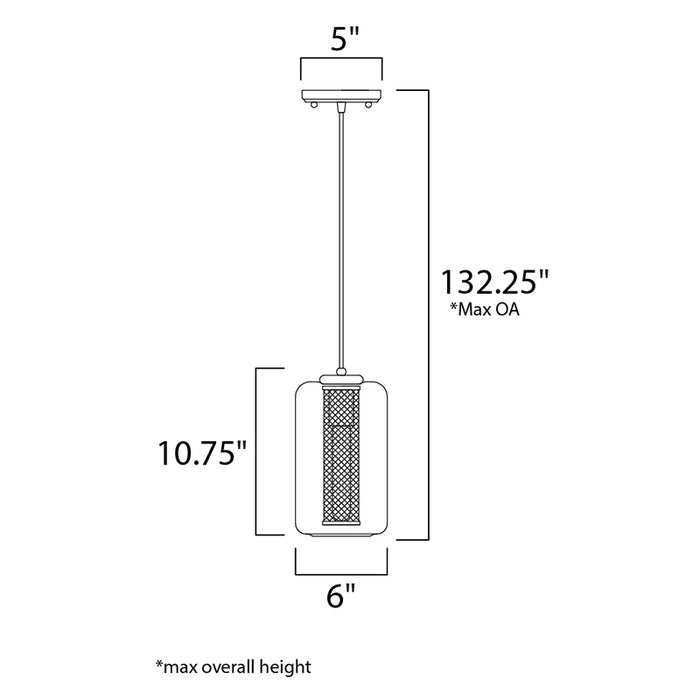 Maxim 10088 Firefly 1-lt 6" Pendant
