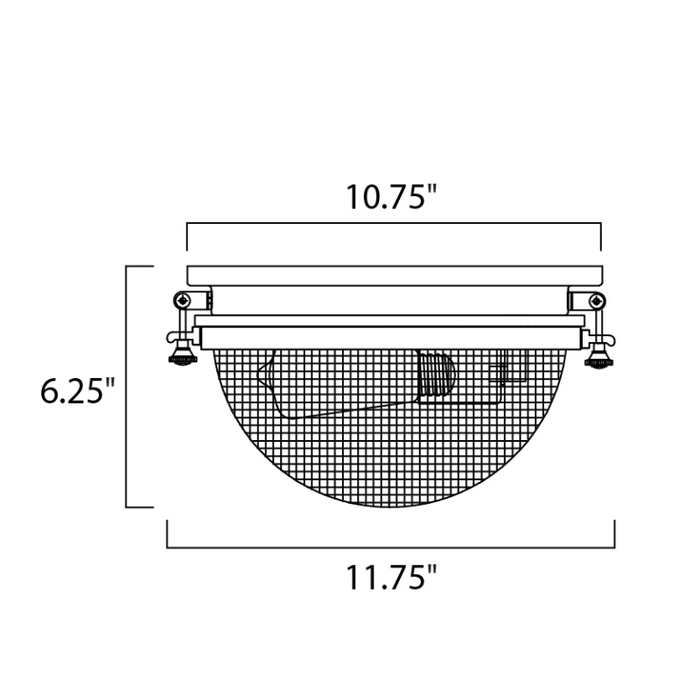 Maxim 10180 Portside 1-lt 12" Outdoor Flush Mount