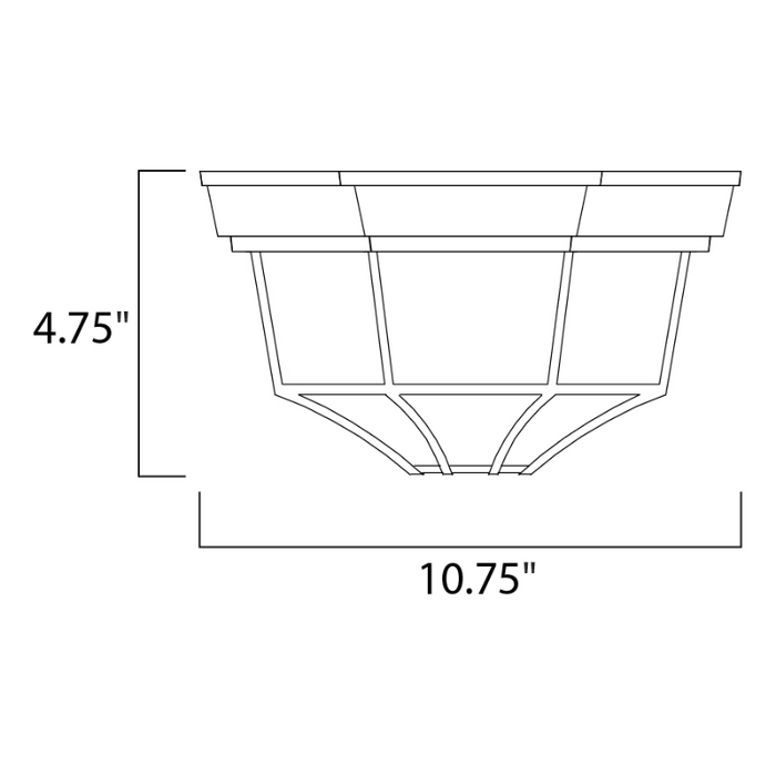 Maxim 1020 Crown Hill 2-lt 11" Outdoor Flush Mount