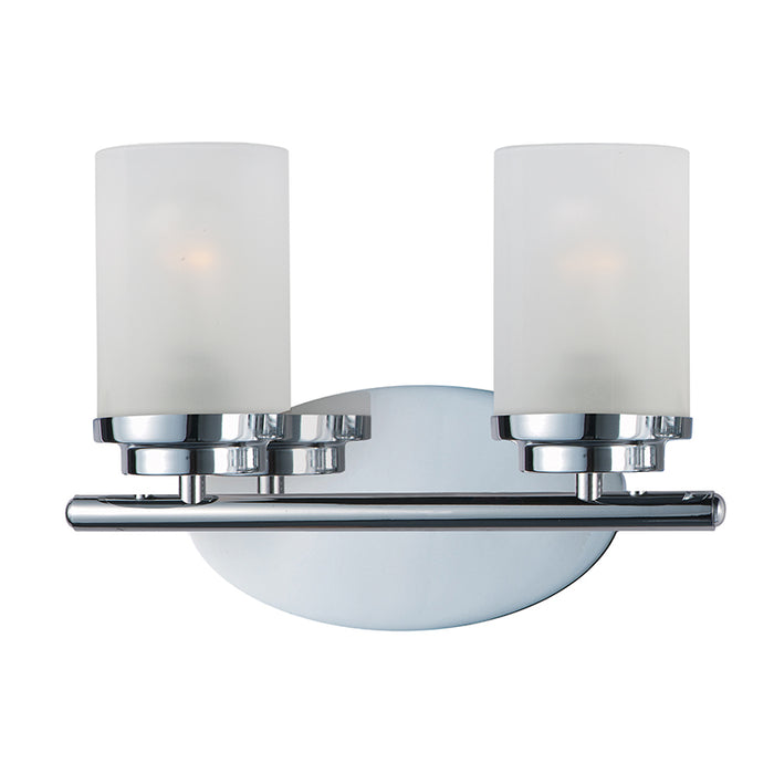 Maxim 10212FT Corona 2-lt 12" Bath Vanity, Frosted Glass