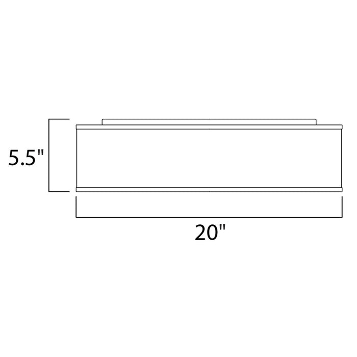 Maxim 10232 Prime 1-lt 20" LED Flush Mount, 120-277V