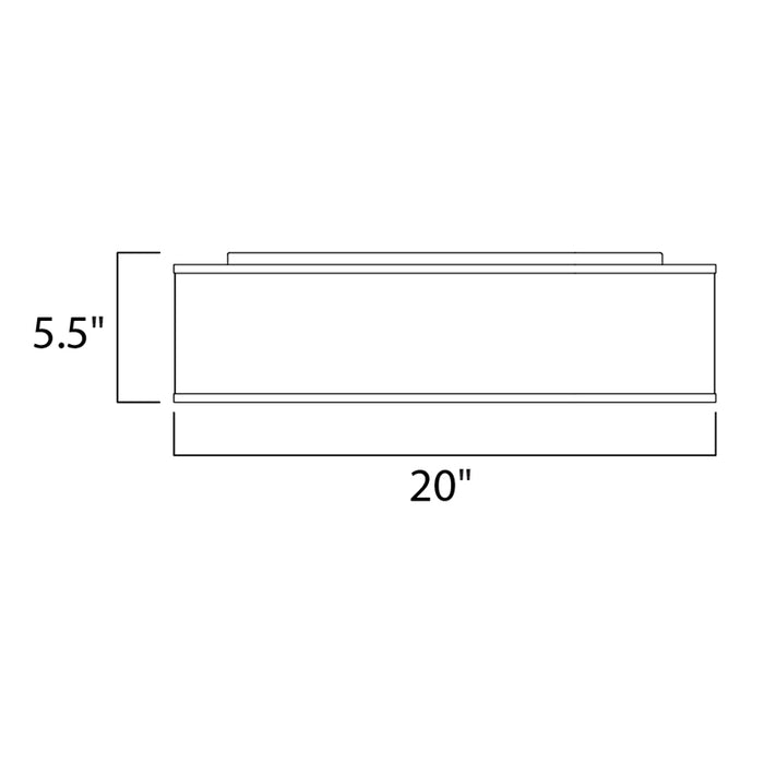 Maxim 10233 Prime 1-lt 20" LED Flush Mount, 120-277V