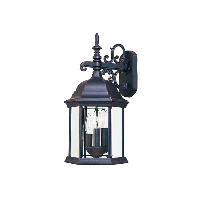 Maxim 1073 Builder Cast 3-lt 19" Tall Outdoor Wall Mount