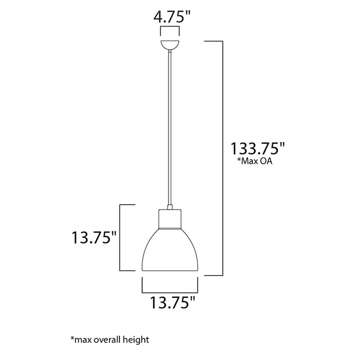 Maxim 11024 Cora 1-lt 14" Pendant