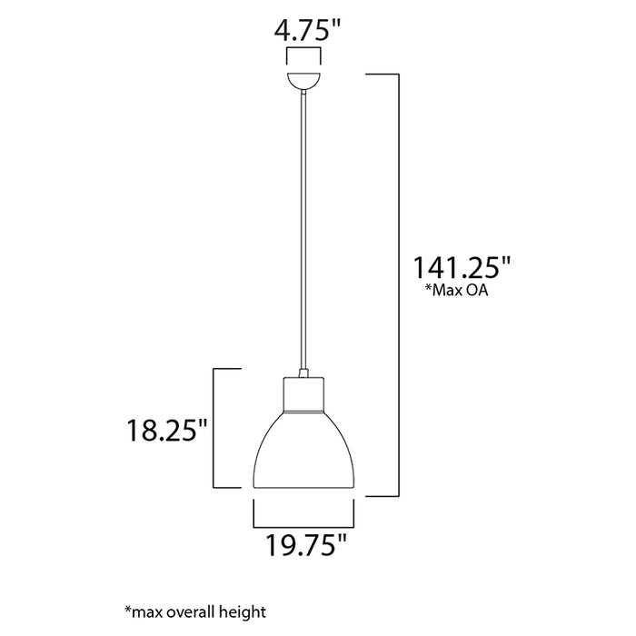 Maxim 11026 Cora 1-lt 20" Pendant