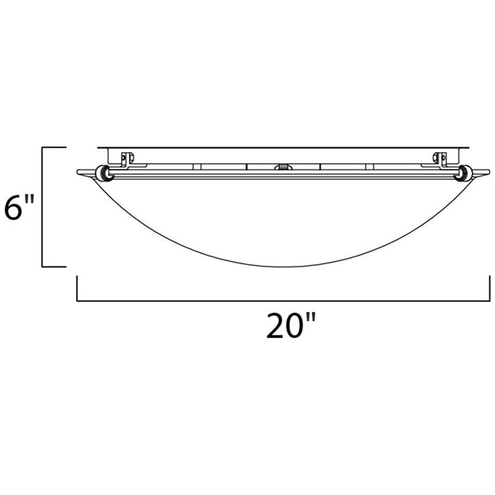 Maxim 11060 Malaga 4-lt 20" Flush Mount, Frosted Glass