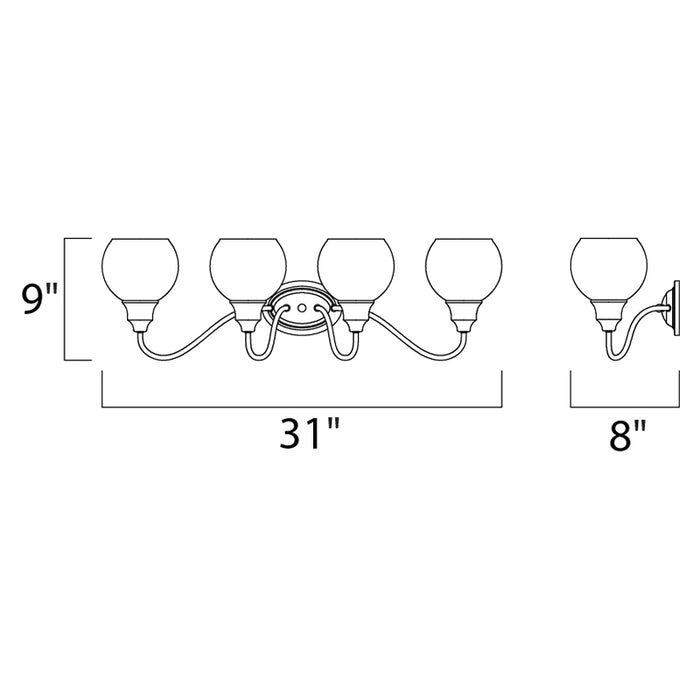 Maxim 1114CL Ballord 4-lt 31" Bath Vanity