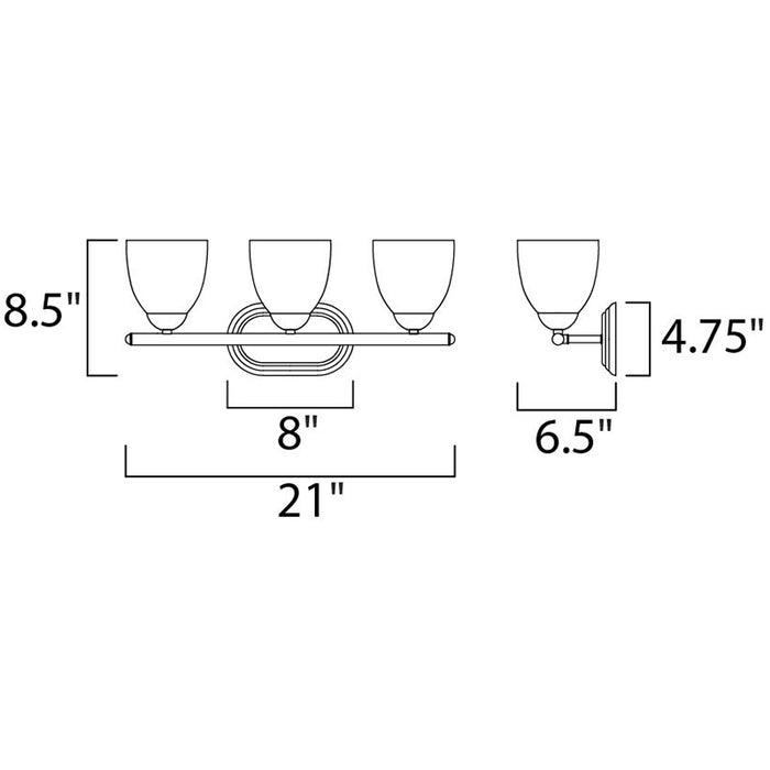 Maxim 11313 Axis 3-lt 21" Bath Vanity