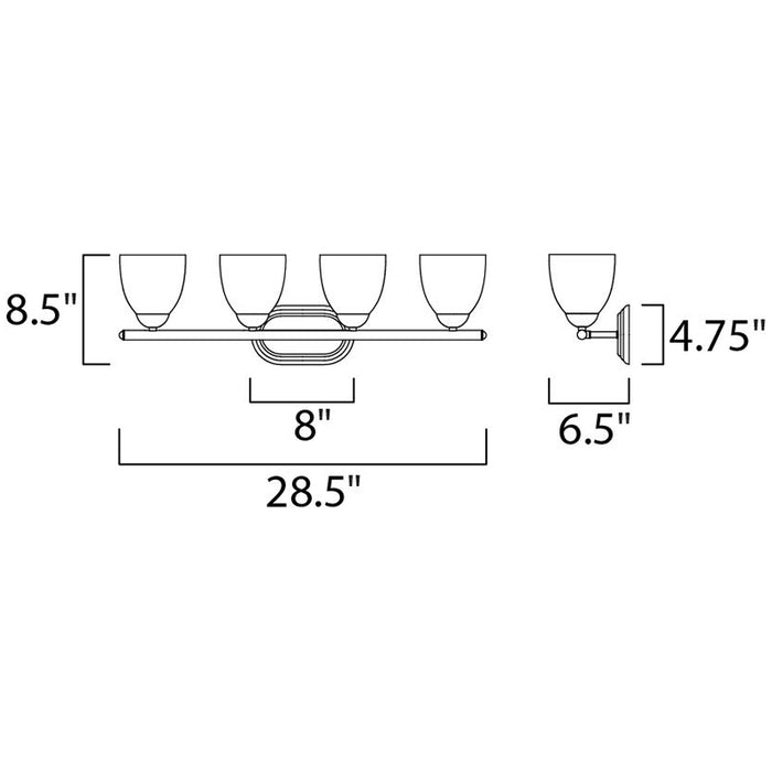 Maxim 11314 Axis 4-lt 29" Bath Vanity