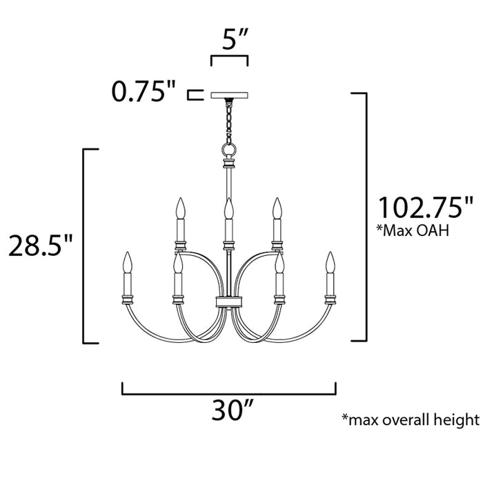 Maxim 11377 Charlton 9-lt 30" Chandelier
