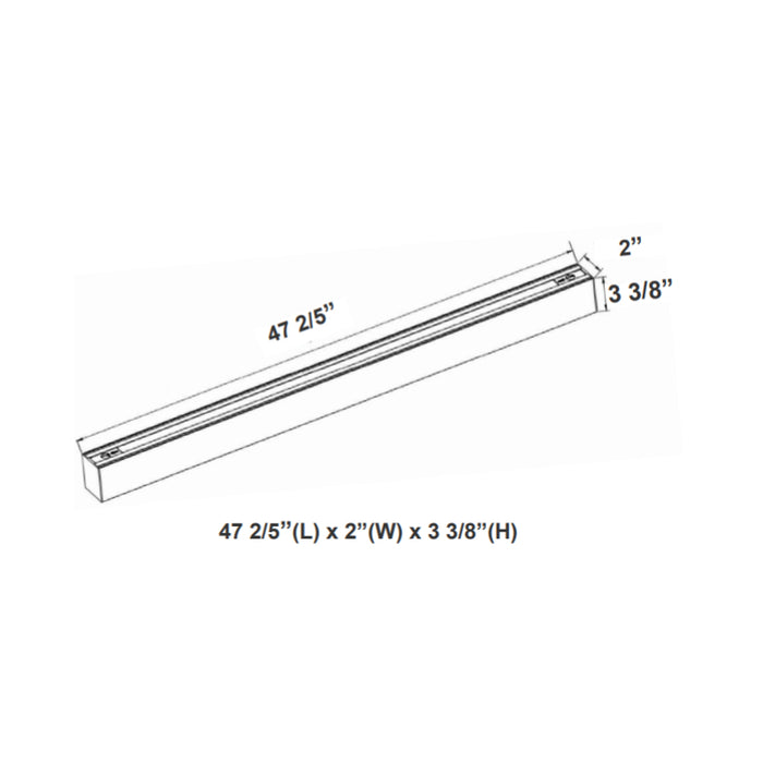 Westgate SCX2 4FT 40W 2" Width, LED Linkable Linear Light, CCT Selectable, Up to 4179 Lm, Dimmable, 120-277V