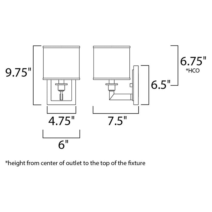 Maxim 12059 Nexus 1-lt 10" Tall Wall Sconce