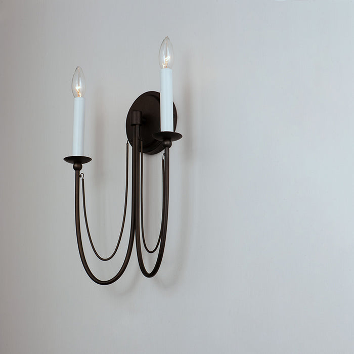 Maxim 12161 Plumette 2-lt 16" Tall Wall Sconce