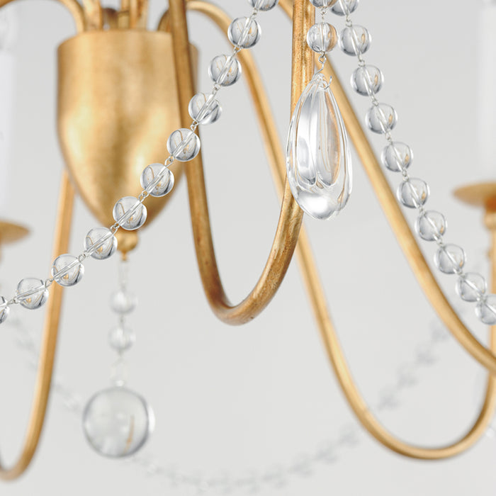 Maxim 12166 Plumette 6-lt 28" Chandelier with Crystal