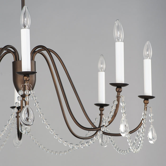 Maxim 12168 Plumette 8-lt 36" Chandelier with Crystal