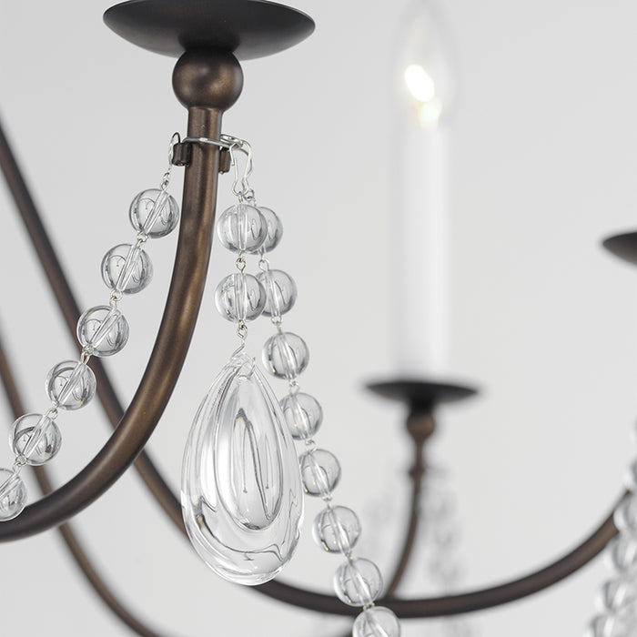 Maxim 12168 Plumette 8-lt 36" Chandelier with Crystal