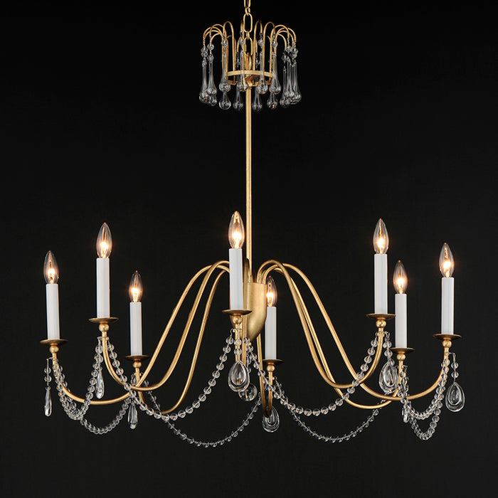 Maxim 12168 Plumette 8-lt 36" Chandelier with Crystal
