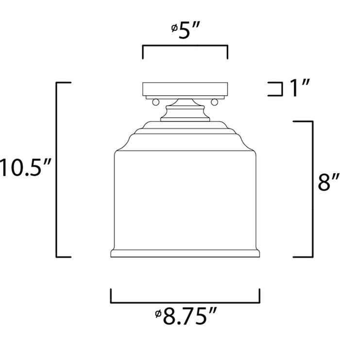 Maxim 12270 Acadia 1-lt 9" Semi Flush Mount