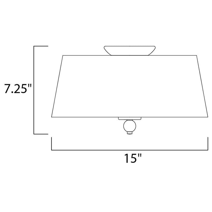 Maxim 12751 Rondo 3-lt 15" Flush Mount