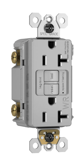 Legrand 2097TRWR Radiant Spec-Grade Weather-Resistant 20A Self-Test Duplex GFCI Wall Outlet