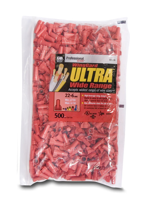 Gardner Bender 13-086 WingGard ULTRA, Red (500/Bag)