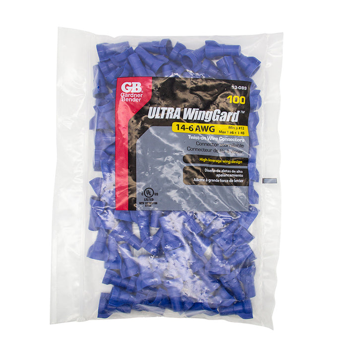 Gardner Bender 13-089 WingGard ULTRA, Blue (100/Bag)