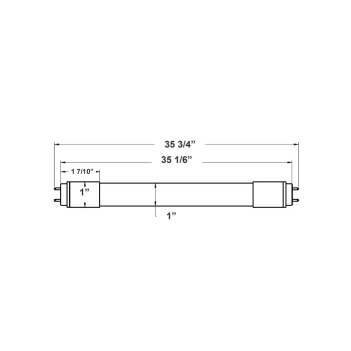 Westgate T8-EZ6-GS 3FT 12W LED T8 Linear Lamp, 4000K, 12-Pack