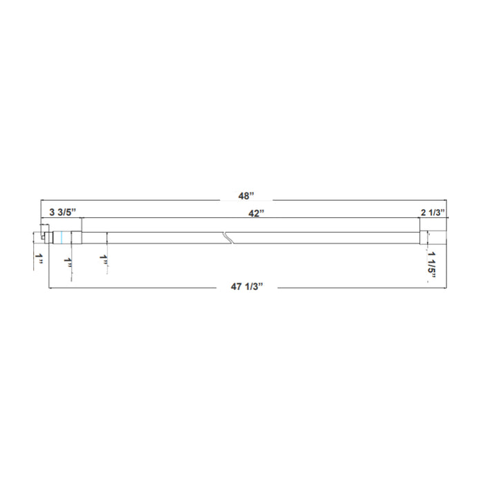 Westgate T8-HL 8FT 42W LED T8 Split Lamp, 4000K, 18-Pack