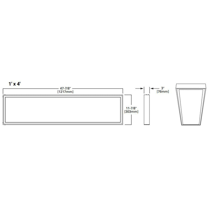 Metalux FPS 1x4 LED Flat Panel with Selectable Lumens and CCT