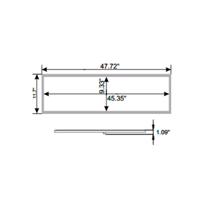 Westgate LPS 1x4 40W LED Surface Mount Panel, 3000K