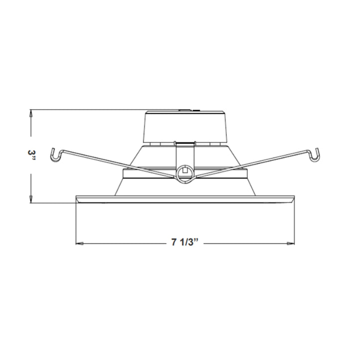 Westgate RDL6-BF 6" 15W LED Baffle Recessed Trim, 5CCT Selectable