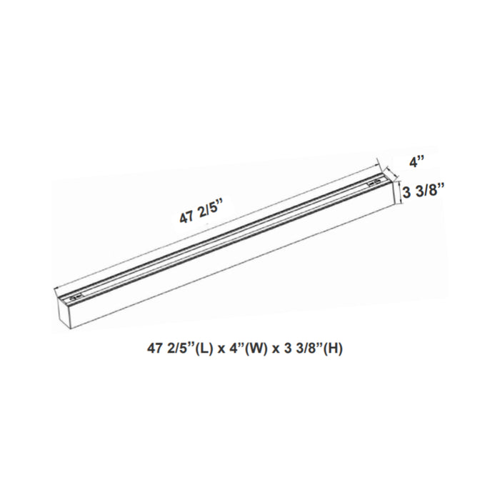 Westgate SCX4 4FT 40W 4" Width, LED Linkable Linear Light, CCT Selectable, Up to 4954 Lm, Dimmable, 120-277V
