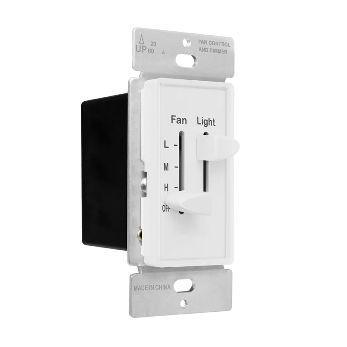 Enerlites 17001-F3 Single-Pole 3-Speed Control and LED Dimmer Slider