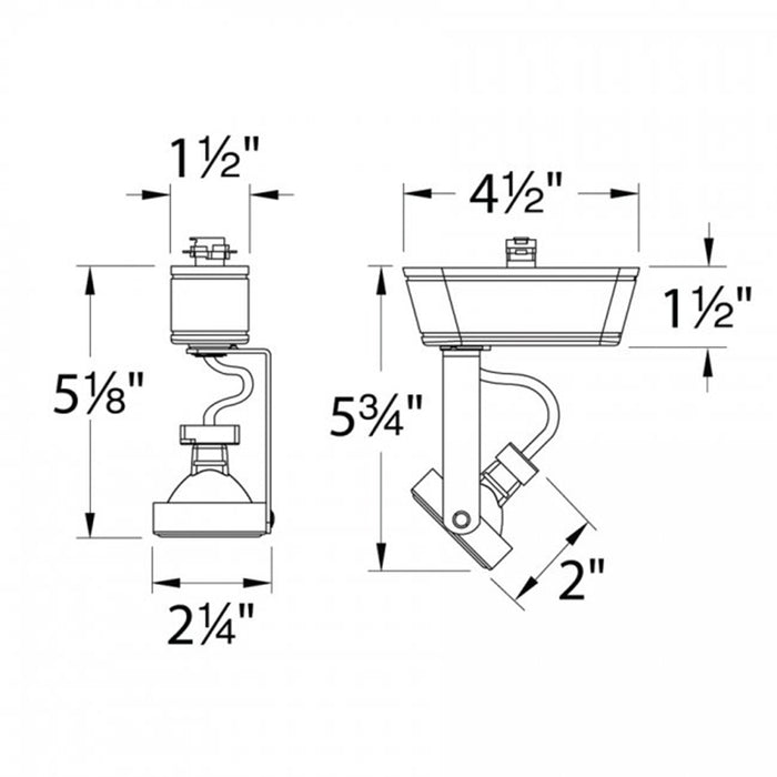 WAC JHT-180LED J/J2 Track 8W LED Low Voltage Track Head