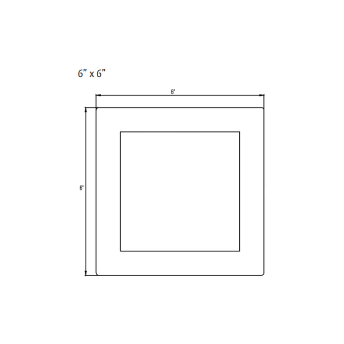 Westgate SDL6-BF 5/6" LED Square Recessed Downlight with Baffle Trim, 2700K
