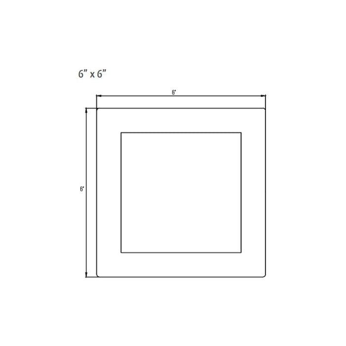 Westgate SDL6-BF 5/6" LED Square Recessed Downlight with Baffle Trim, 5000K
