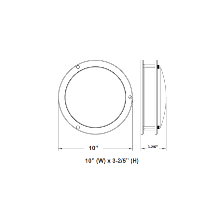 Westgate FDL 10" 12W LED Double Ring Flush Mount, CCT