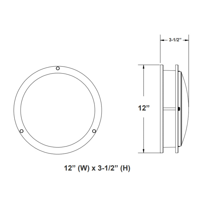 Westgate FDL 12" 15W LED Flush Mount, CCT