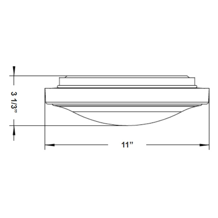 Westgate FSL 11" 16W LED Single Ring Flush Mount, CCT