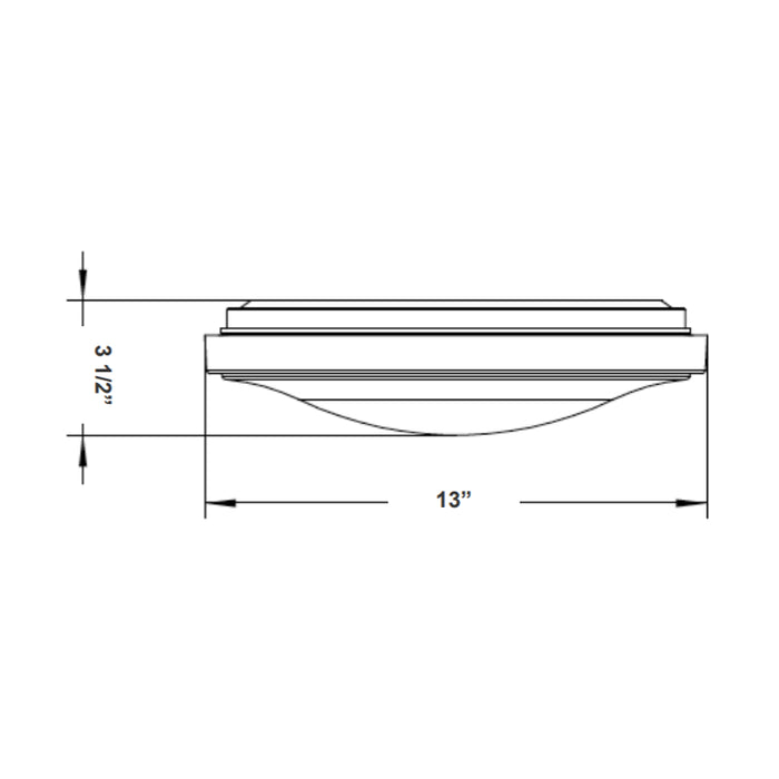 Westgate FSL 13" 20W LED Single Ring Flush Mount, CCT